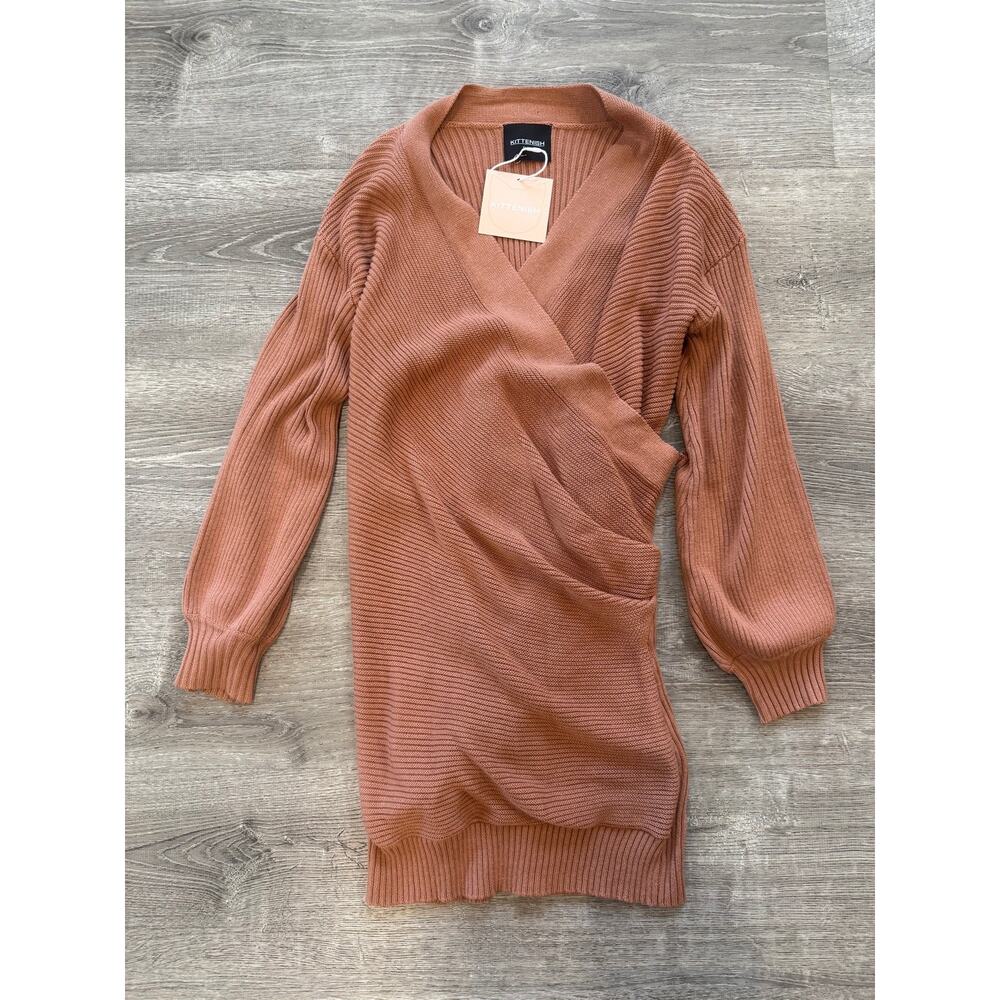 Kittenish Womens Knit Small Brighton Spiced Sweater Dress